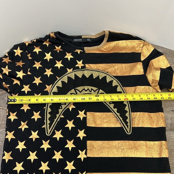 Hudson Outerwear ‘We Get Money’ Men’s Black & Gold Short Sleeve Shirt Size M - Picture 8 of 8